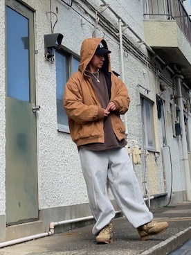 「アイテム（スウェットパンツ）」を使った、クロ🐑さん（メンズ・168cm・40代）の秋コーディネート