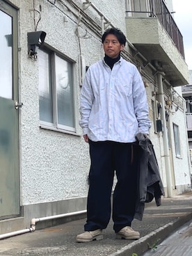 「CAHLUMN（カウラム）のアイテム」を使った、クロ🐑さん（メンズ・168cm）の春コーディネート