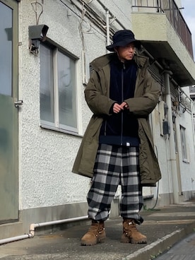 「アイテム（モッズコート）」を使った、クロ🐑さん（メンズ・168cm）の秋コーディネート