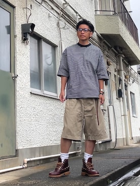 「アイテム（シューズ）」を使った、クロ🐑さん（メンズ・168cm・40代）の夏コーディネート