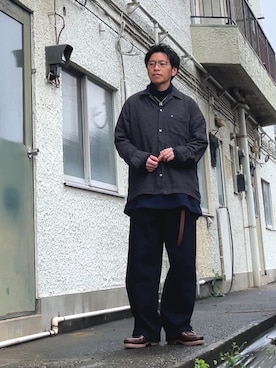 「GAP（ギャップ）のアイテム（トップス）」を使った、クロ🐑さん（メンズ・168cm）の春コーディネート