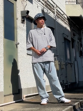「アイテム（スニーカー）」を使った、クロ🐑さん（メンズ・168cm・40代）の秋コーディネート