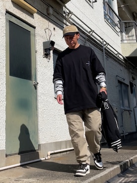 クロ🐑さん（メンズ・168cm）の春コーディネート