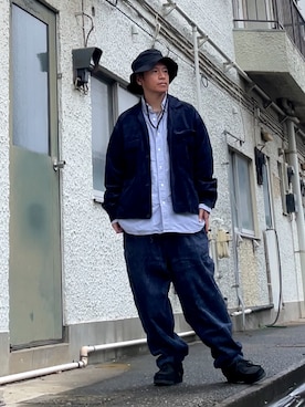 「MONKEY TIME（モンキータイム）のアイテム」を使った、クロ🐑さん（メンズ・168cm）の秋コーディネート