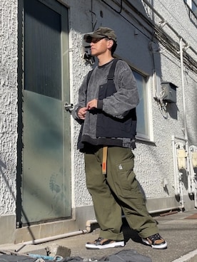 「MAISON Birth（メゾンバース）のアイテム」を使った、クロ🐑さん（メンズ・168cm）の冬コーディネート