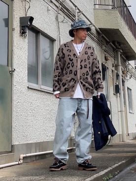 「アイテム（モカシン/デッキシューズ）」を使った、クロ🐑さん（メンズ・168cm・40代）の冬コーディネート