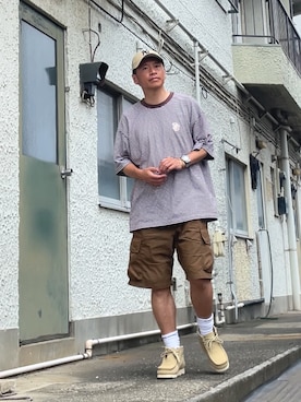 「アイテム（モカシン/デッキシューズ）」を使った、クロ🐑さん（メンズ・168cm）の夏コーディネート