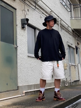 「アイテム（帽子）」を使った、クロ🐑さん（メンズ・168cm・40代）の秋コーディネート