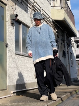 「アイテム（スラックス）」を使った、クロ🐑さん（メンズ・168cm・40代）の秋コーディネート