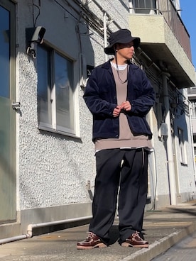 「アイテム（帽子）」を使った、クロ🐑さん（メンズ・168cm・40代）の冬コーディネート