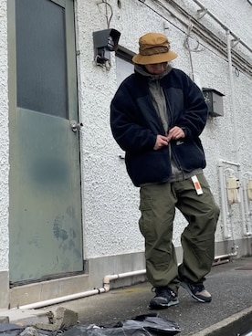 「Reebok（リーボック）のアイテム（ブルゾン）」を使った、クロ🐑さん（メンズ・168cm）の夏コーディネート