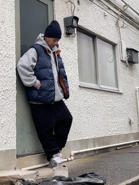 「Eddie Bauer（エディーバウアー）のアイテム（ジャケット/アウター）」を使った、クロ🐑さん（メンズ・168cm・40代）の春コーディネート