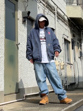「アイテム（イエロー系）」を使った、クロ🐑さん（メンズ・168cm・40代）の秋コーディネート