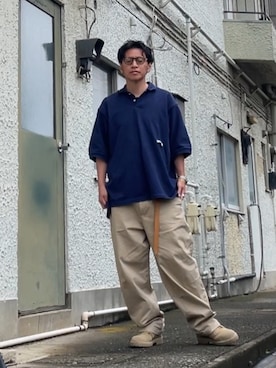 「GAP（ギャップ）のアイテム」を使った、クロ🐑さん（メンズ・168cm）の夏コーディネート
