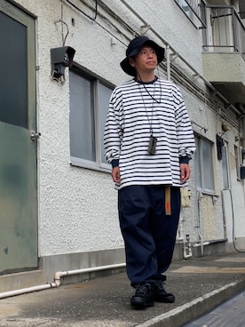「アイテム（帽子）」を使った、クロ🐑さん（メンズ・168cm・40代）の秋コーディネート