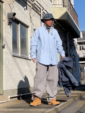 「アイテム（ブーツ）」を使った、クロ🐑さん（メンズ・168cm・40代）の冬コーディネート