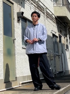 CAHLUMN/カウラム Magazine Pocket Broad Shirt(Gingham)/マガジン