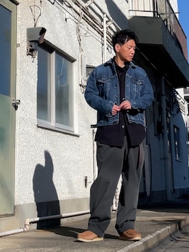 「GAP（ギャップ）のアイテム」を使った、クロ🐑さん（メンズ・168cm）の冬コーディネート