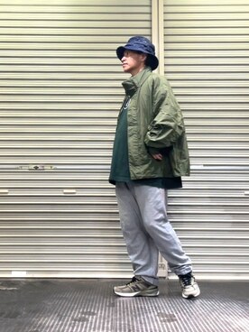 「アイテム（ナイロンジャケット）」を使った、クロ🐑さん（メンズ・168cm・40代）の春コーディネート