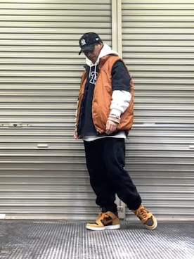 「Eddie Bauer（エディーバウアー）のアイテム（ジャケット/アウター）」を使った、クロ🐑さん（メンズ・168cm・40代）の冬コーディネート