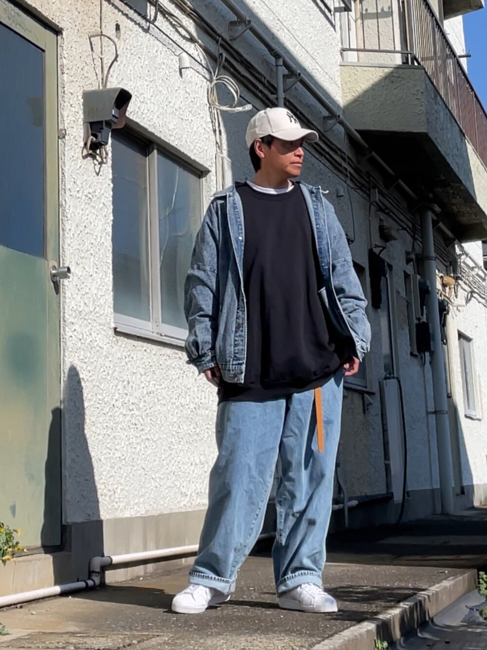 over size dolman sleeve denim jacket/オーバーサイズ ドルマン