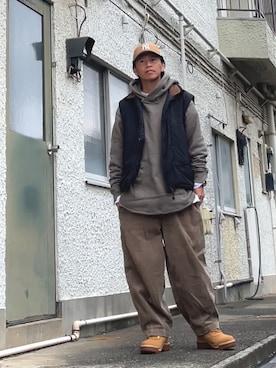 「アイテム（ブーツ）」を使った、クロ🐑さん（メンズ・168cm・40代）の秋コーディネート