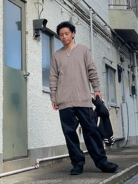 「アイテム（スラックス）」を使った、クロ🐑さん（メンズ・168cm・40代）の秋コーディネート