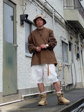 「アイテム（帽子）」を使った、クロ🐑さん（メンズ・168cm・40代）の秋コーディネート