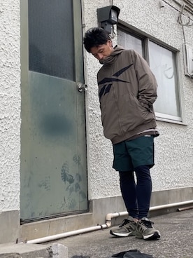 「Reebok（リーボック）のアイテム（ブルゾン）」を使った、クロ🐑さん（メンズ・168cm）の春コーディネート