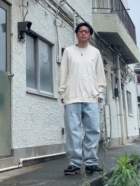 「GAP（ギャップ）のアイテム」を使った、クロ🐑さん（メンズ・168cm）の春コーディネート
