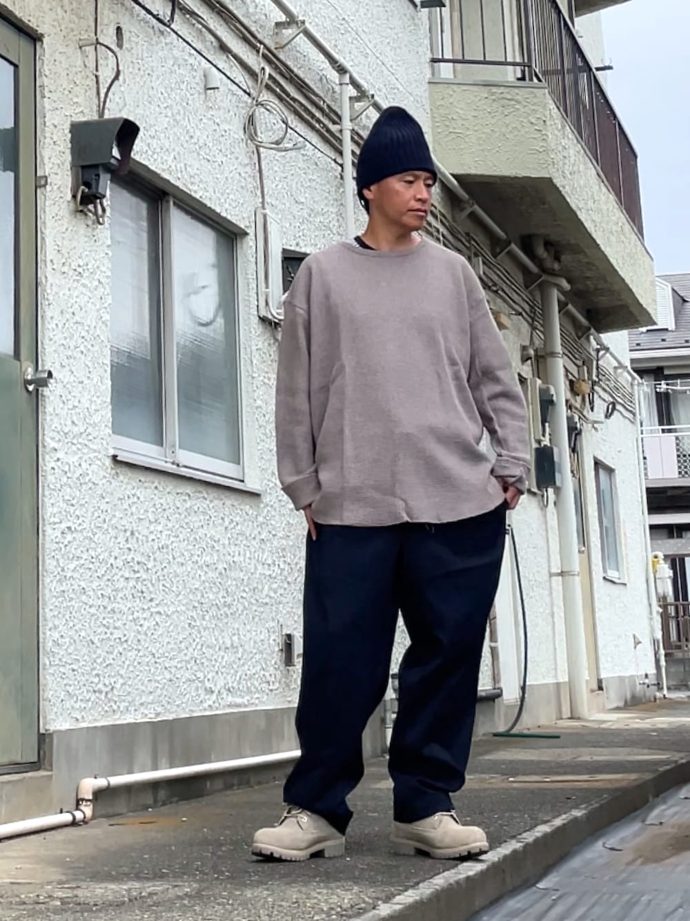 CAHLUMN/カウラム Polyester 1 Tuck Slacks Pant/ポリエステル 1タック