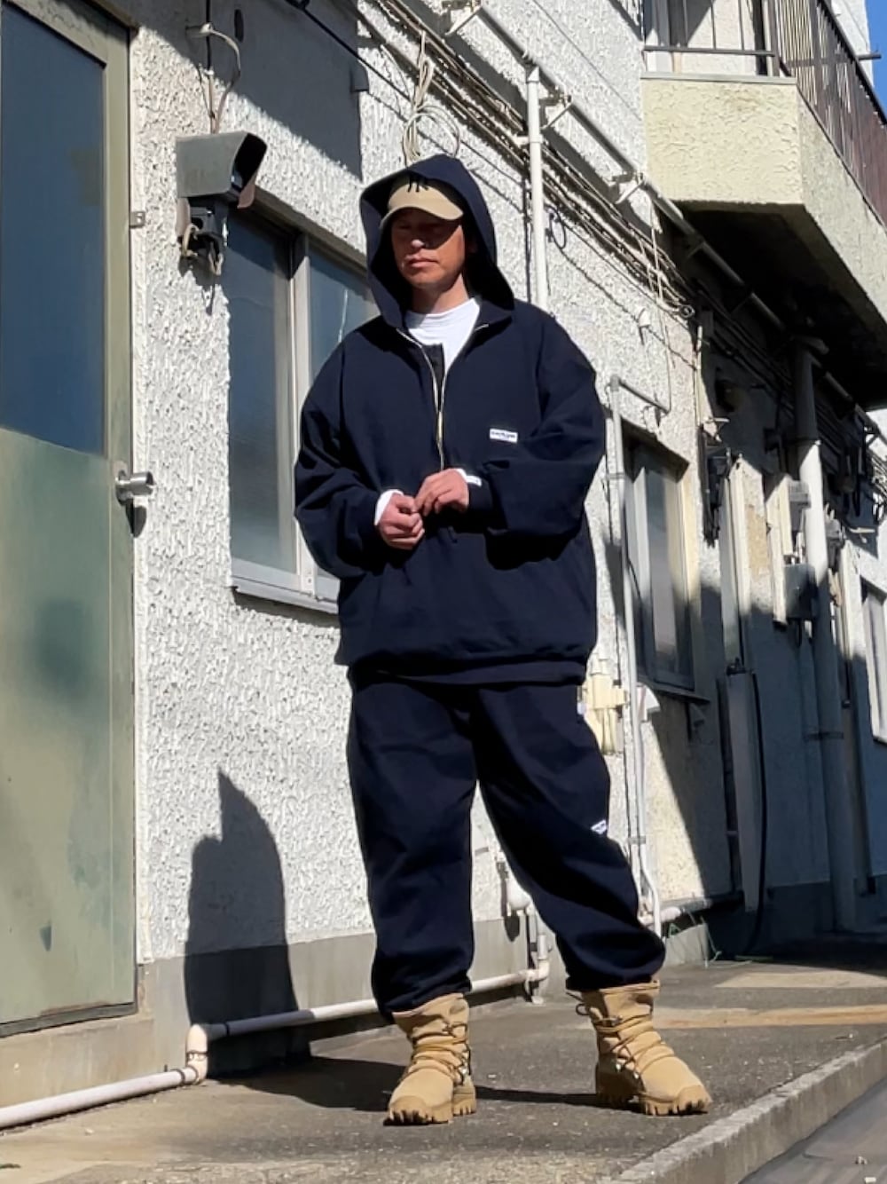 cahlumn ハーフジップ パーカー フーディ cahlumn ハーフジップ パーカー フーディ