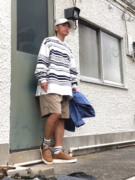 「UNIVERSAL OVERALL（ユニバーサルオーバーオール）のアイテム（ブルゾン）」を使った、クロ🐑さん（メンズ・168cm）の秋コーディネート