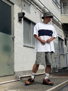 「ABU GARCIA（アブ・ガルシア）のアイテム」を使った、クロ🐑さん（メンズ・168cm）の夏コーディネート