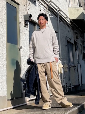 「GAP（ギャップ）のアイテム」を使った、クロ🐑さん（メンズ・168cm）の春コーディネート