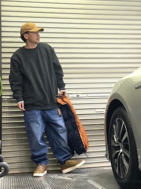 「アイテム（スウェット）」を使った、クロ🐑さん（メンズ・168cm・40代）の冬コーディネート