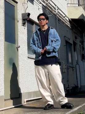 「GAP（ギャップ）のアイテム（ジャケット/アウター）」を使った、クロ🐑さん（メンズ・168cm）の春コーディネート