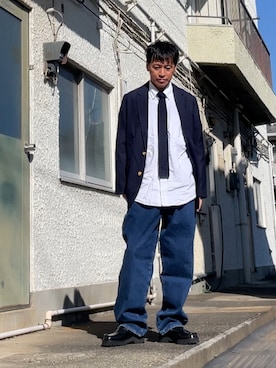 「GAP（ギャップ）のアイテム（パンツ）」を使った、クロ🐑さん（メンズ・168cm）の冬コーディネート