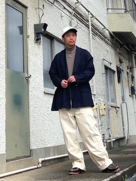 「無印良品（ムジルシリョウヒン）のアイテム（パンツ）」を使った、クロ🐑さん（メンズ・168cm）の春コーディネート