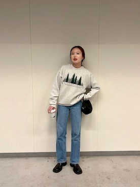 「アイテム（ハンドバッグ）」を使った、りっぴーさん（レディース・154cm）の秋コーディネート