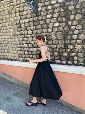 「ZARA（ザラ）のアイテム（ワンピース）」を使った、りっぴーさん（レディース・154cm）の夏コーディネート