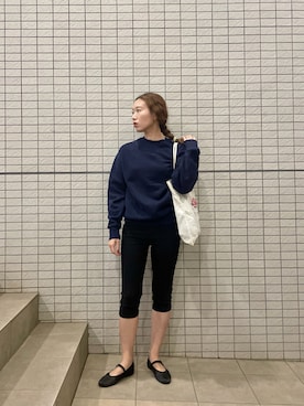 「アイテム（バレエシューズ）」を使った、りっぴーさん（レディース・154cm）の秋コーディネート