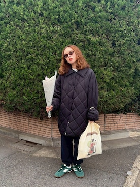 「アイテム（トートバッグ）」を使った、りっぴーさん（レディース・154cm）の秋コーディネート