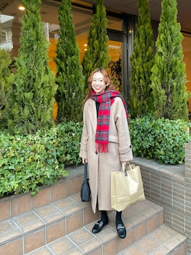 「MOUSSY（マウジー）のアイテム（その他アウター）」を使った、りっぴーさん（レディース・154cm）の冬コーディネート