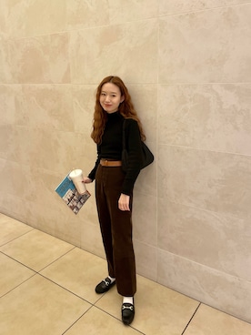 「ROVERETO（ロベレート）のアイテム」を使った、りっぴーさん（レディース・154cm）の冬コーディネート