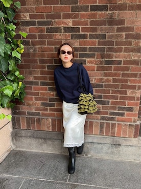 「CHARLES & KEITH（チャールズ & キース）のアイテム（ブーツ）」を使った、りっぴーさん（レディース・154cm）の秋コーディネート