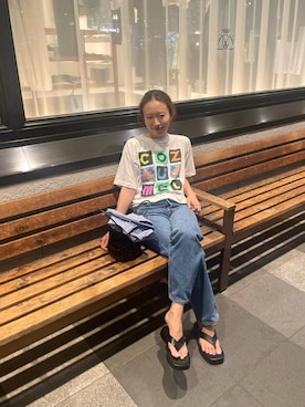 「H&M（エイチ・アンド・エム）のアイテム」を使った、りっぴーさん（レディース・154cm）の夏コーディネート