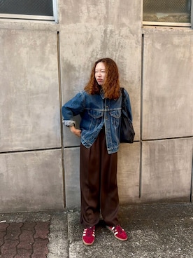 「Levi's（リーバイス）のアイテム」を使った、りっぴーさん（レディース・154cm）の秋コーディネート