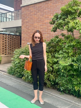 「アイテム（バレエシューズ）」を使った、りっぴーさん（レディース・154cm）の夏コーディネート