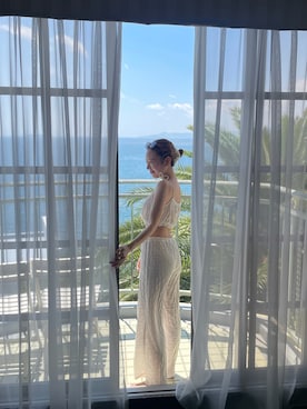 「アイテム（セットアップ）」を使った、りっぴーさん（レディース・154cm）の夏コーディネート